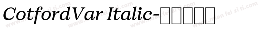 CotfordVar Italic字体转换